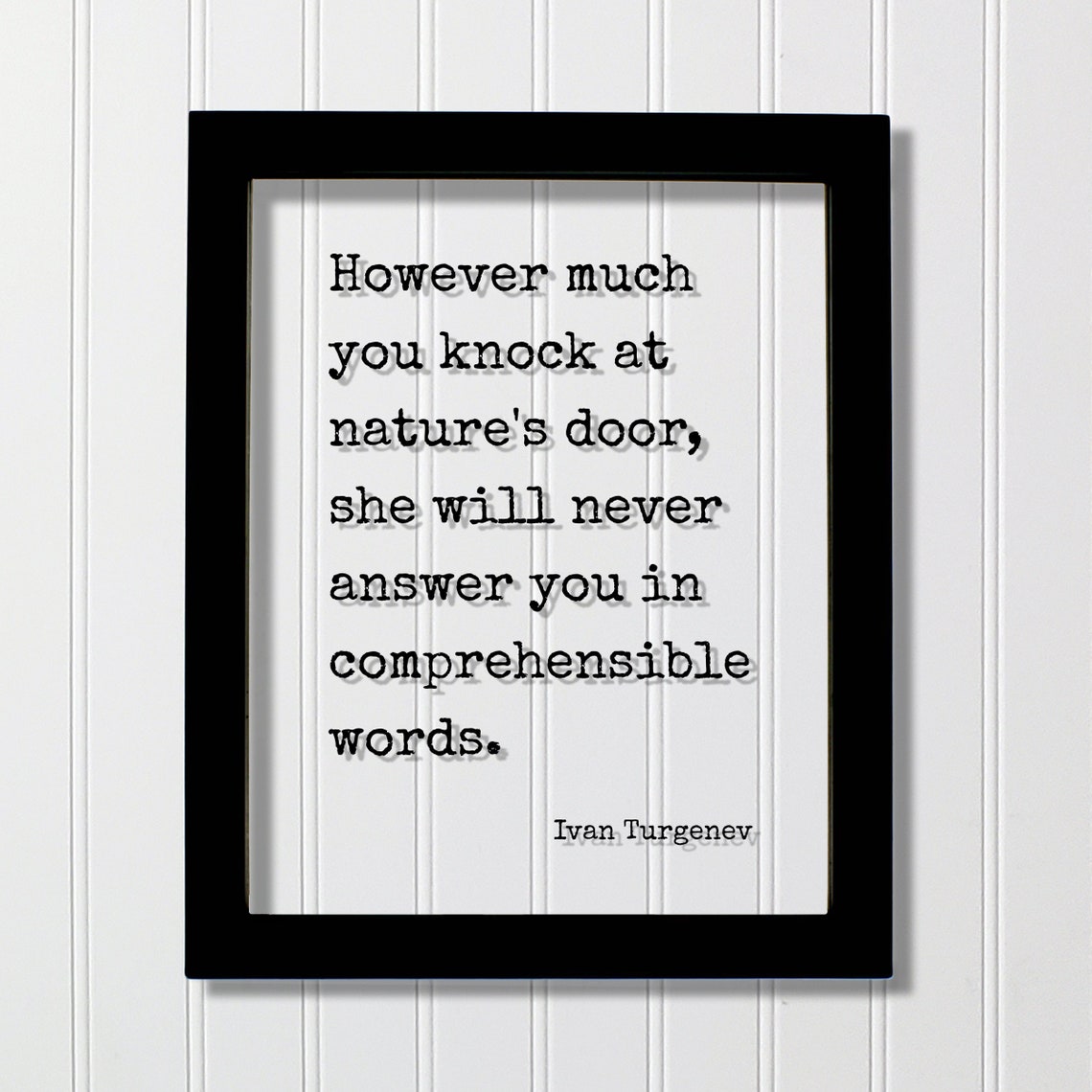Ivan Turgenev Nature's Door Inspirational Quote Minimalist Poster