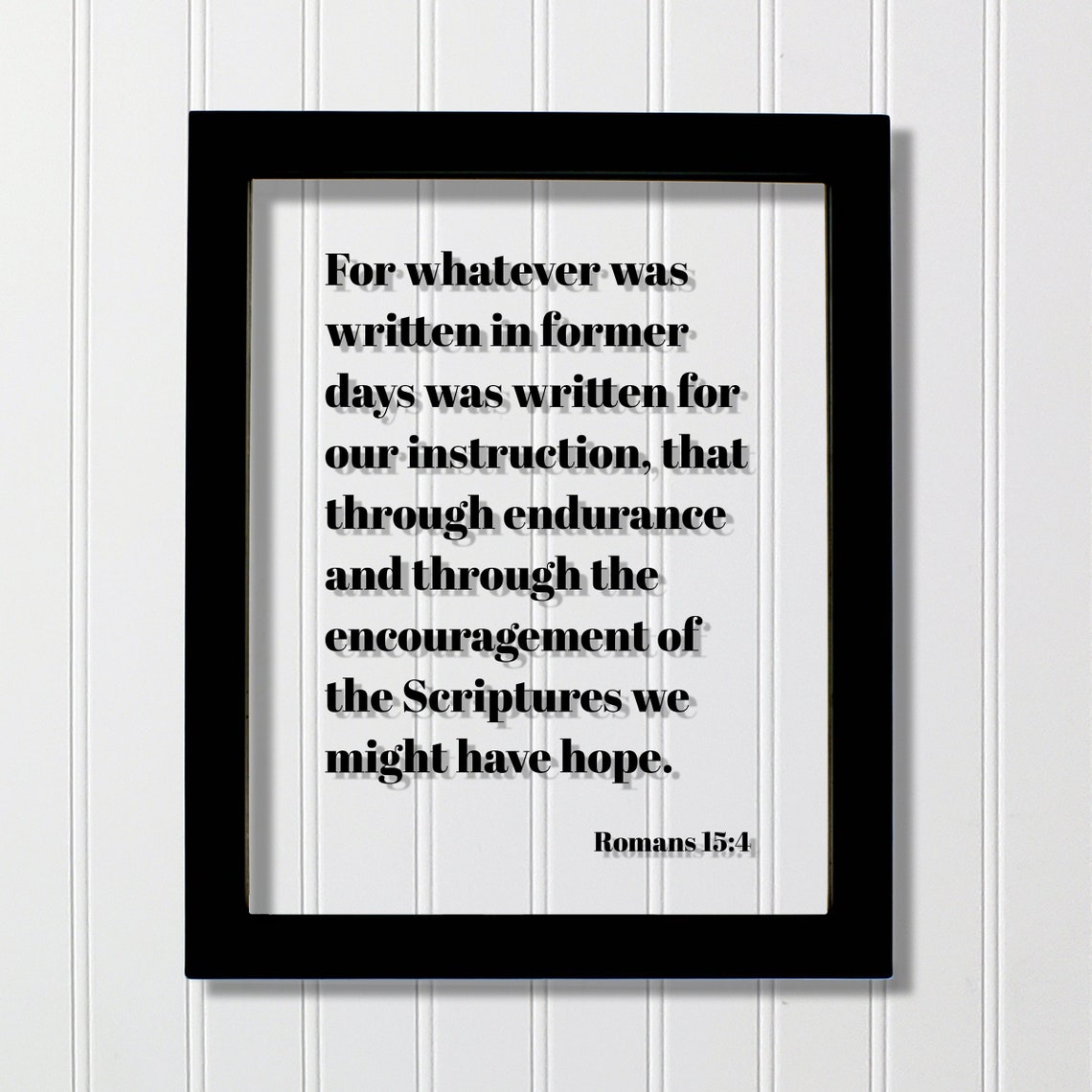 Romans 15:4 Bible Verse Hope Through Scriptures Quote Poster