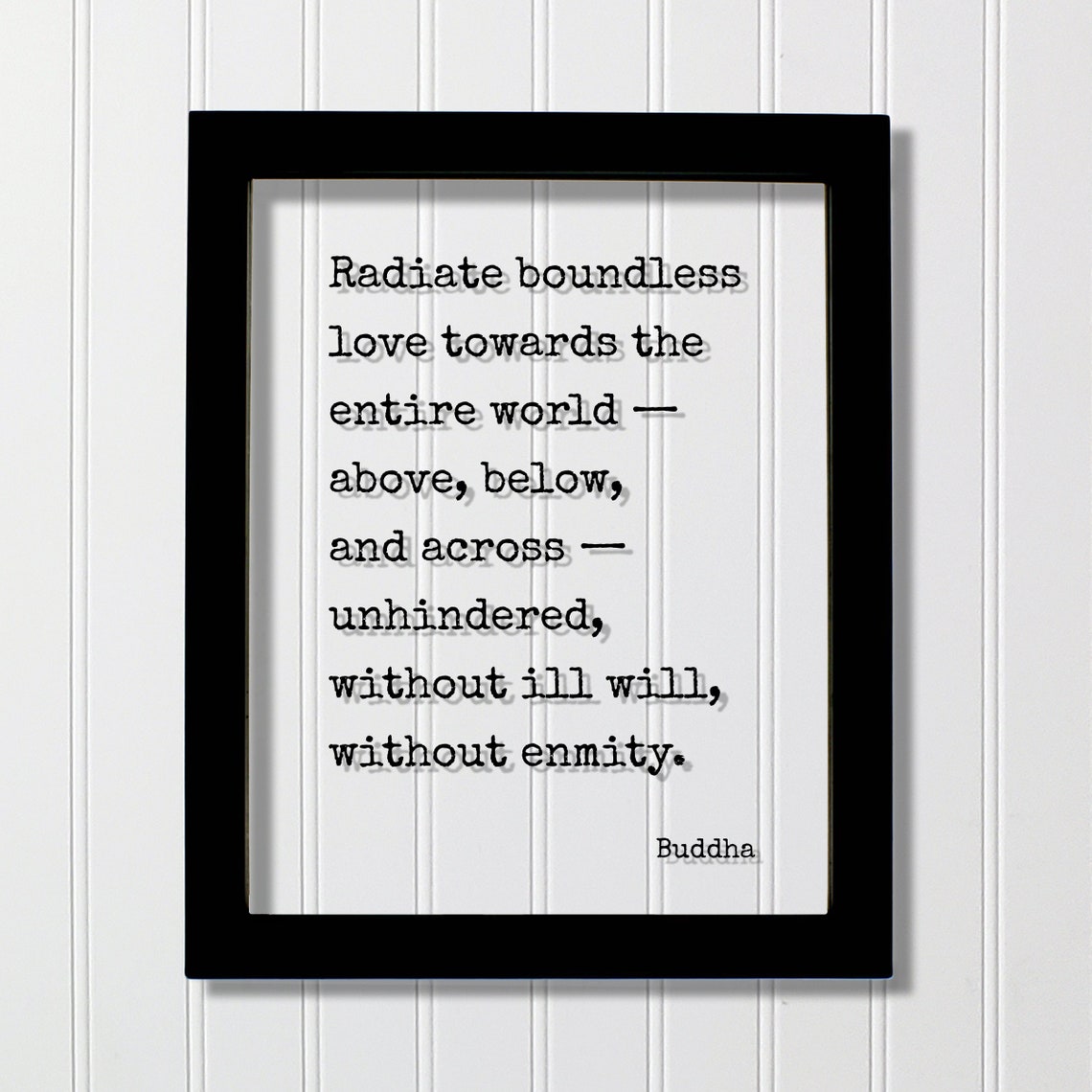 Buddha Radiate Boundless Love Loving Kindness Quote Mindfulness Poster