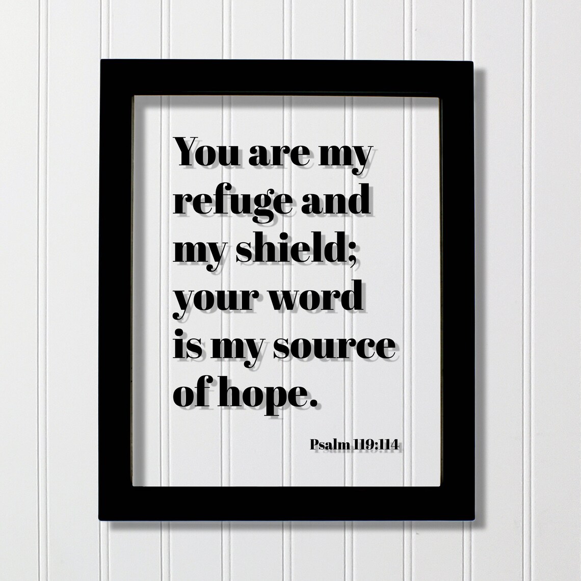 Psalm 119114 You Are My Refuge And Shield Your Word Is Source Of Hope Floating Scripture Bible Verse Christian Religious Decor