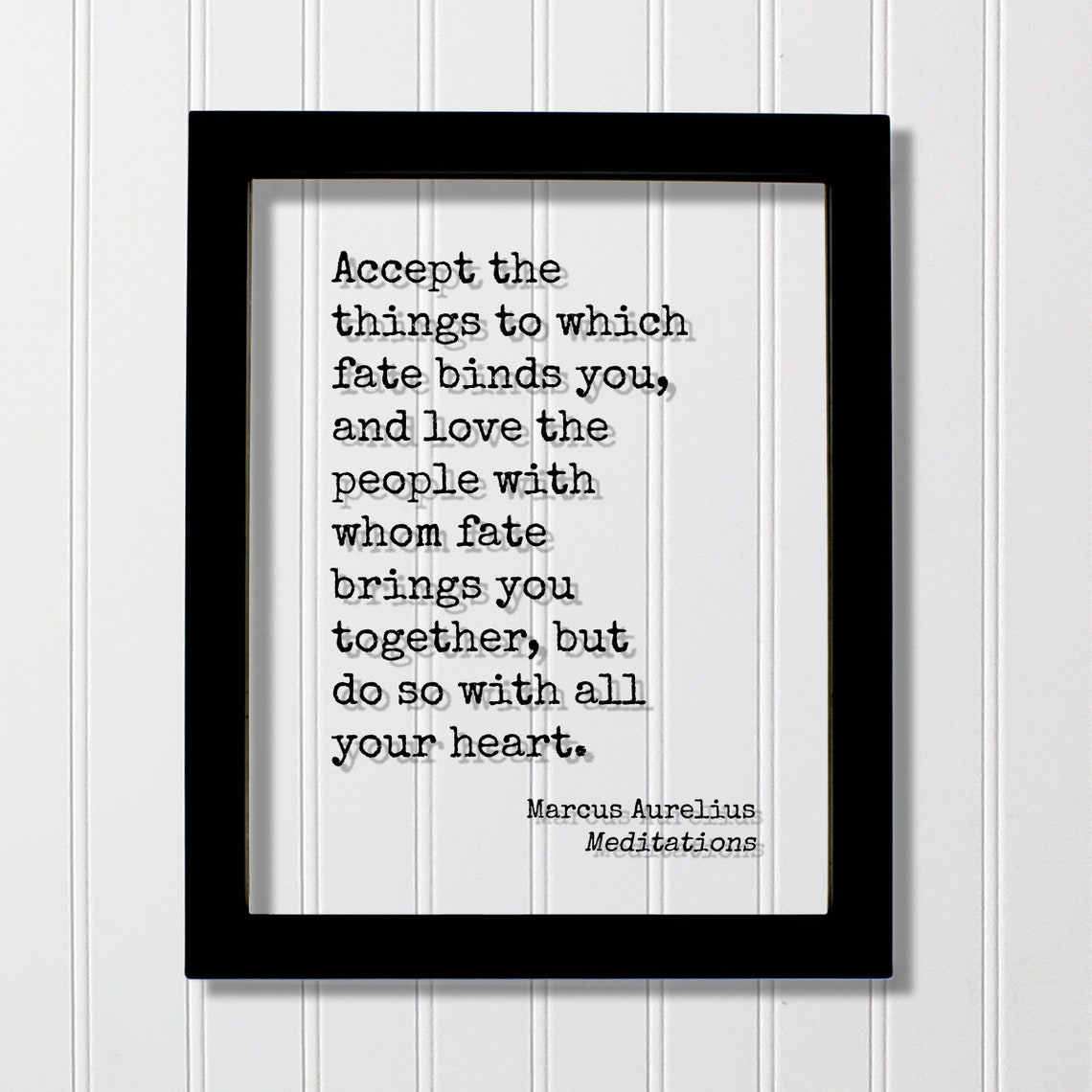 Marcus Aurelius Fate Quote Poster Stoic Wisdom Meditations Text Art