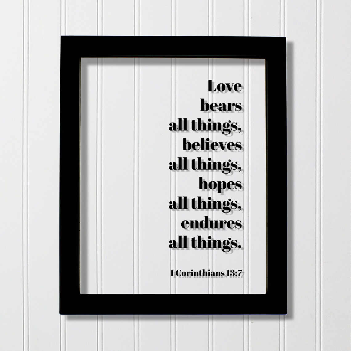 1 Corinthians 13:7 Christian Scripture Art Print