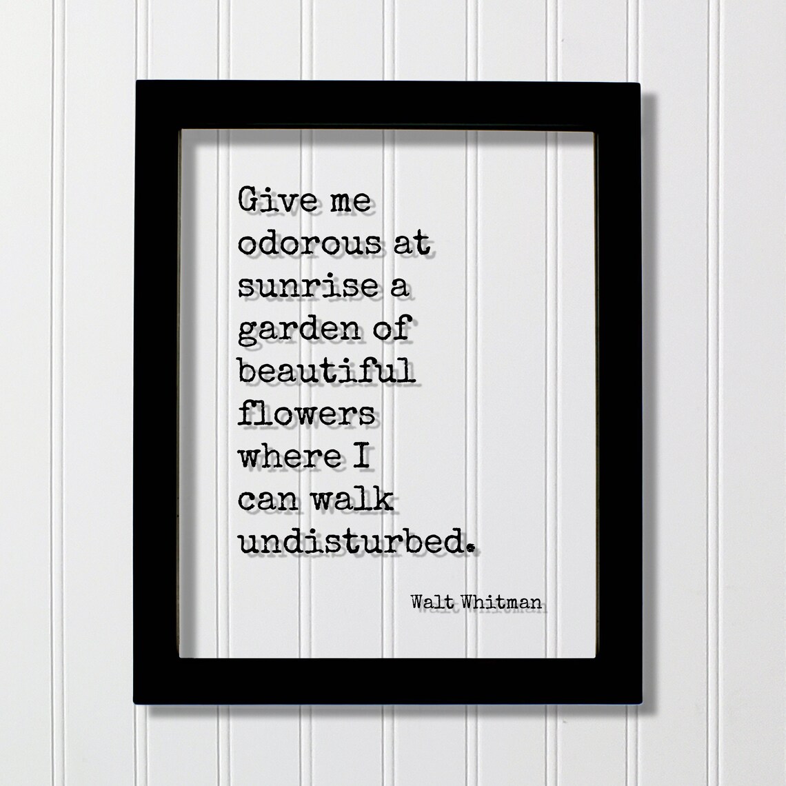 Walt Whitman Sunrise Garden Quote Typography Wall Decor Poster