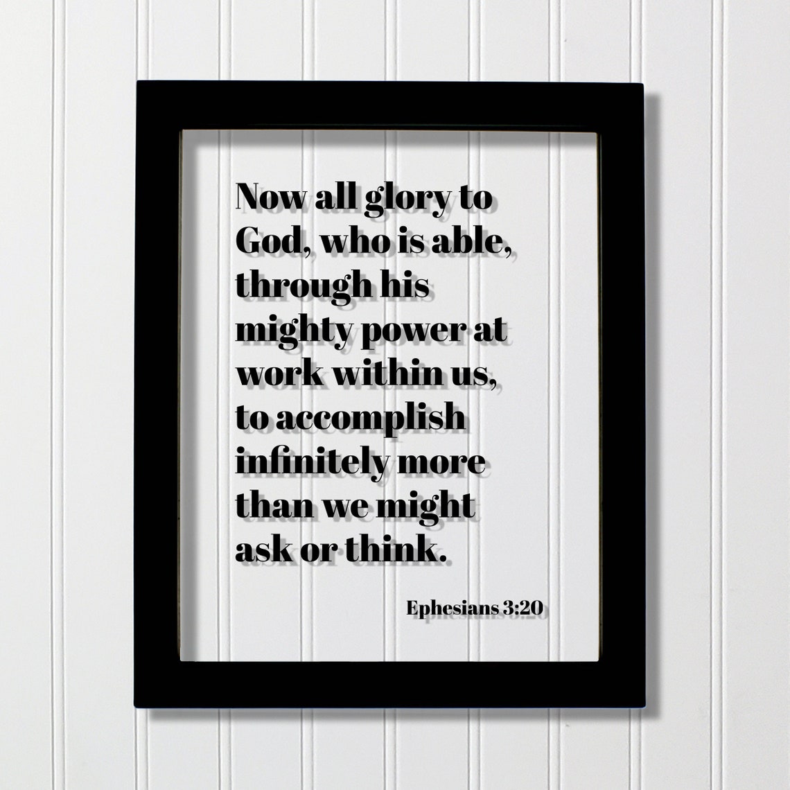 Ephesians 3:20 Glory To God Bible Verse Scripture Quote Wall Art