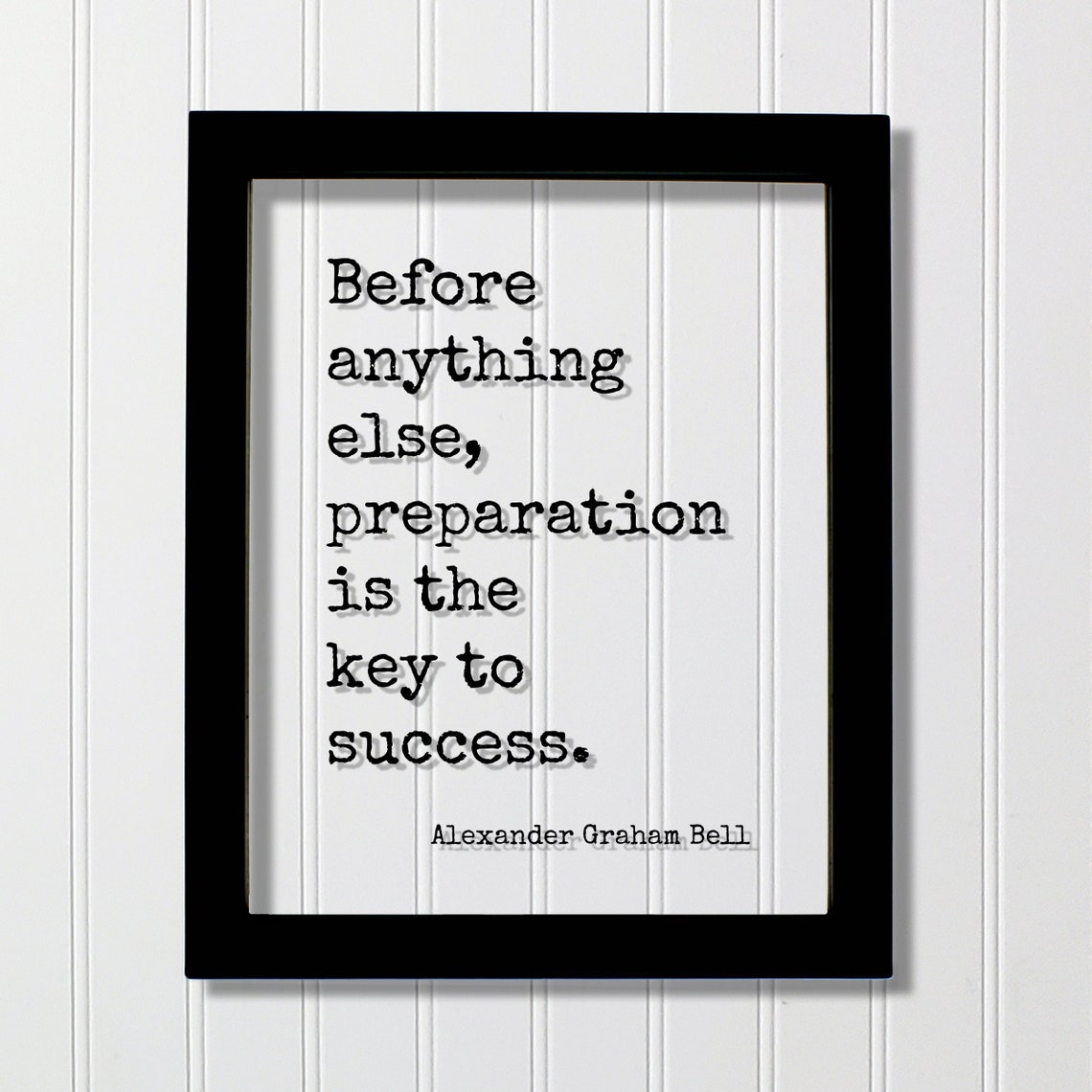 Alexander Graham Bell Preparation Key To Success Quote Poster