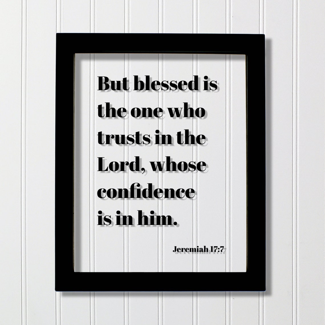 Jeremiah 17:7 Scripture Verse Trust in the Lord Typography Poster