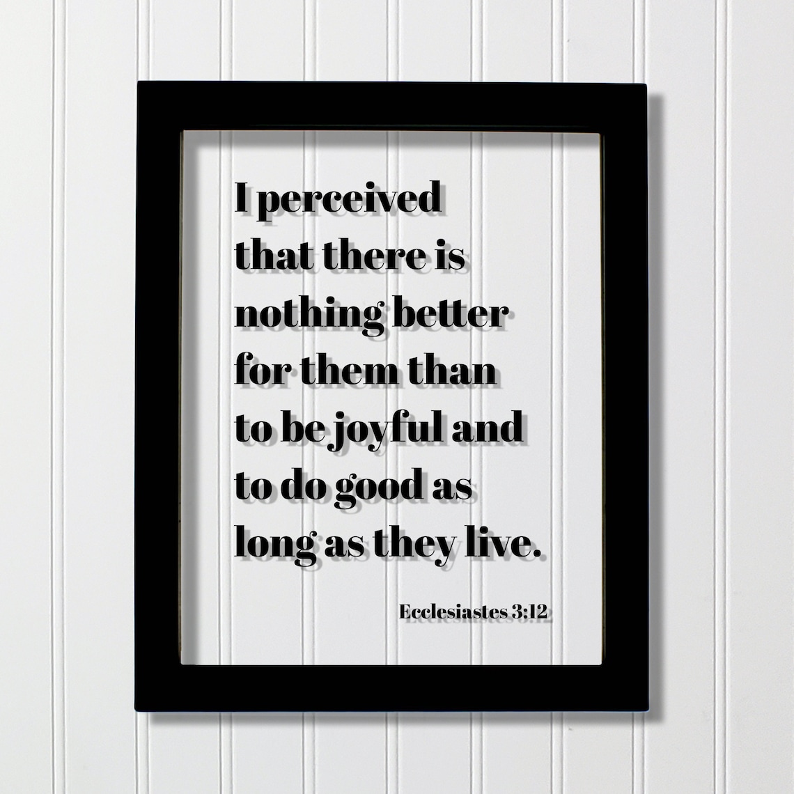 Ecclesiastes 312 Scripture Poster Floating Glass Frame Bible Verse Sign