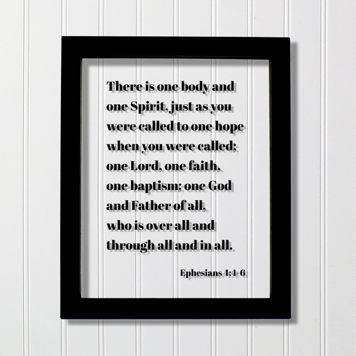 Ephesians 4 One Body One Spirit Floating Scripture Poster Faith