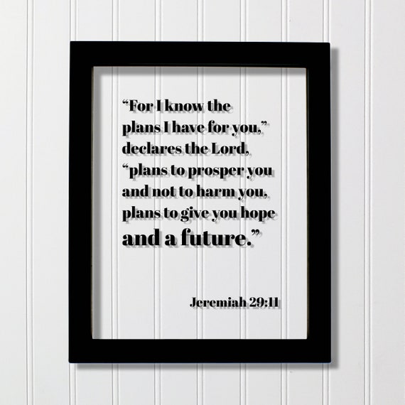 Jeremiah 29:11 Scripture Verse Art Print