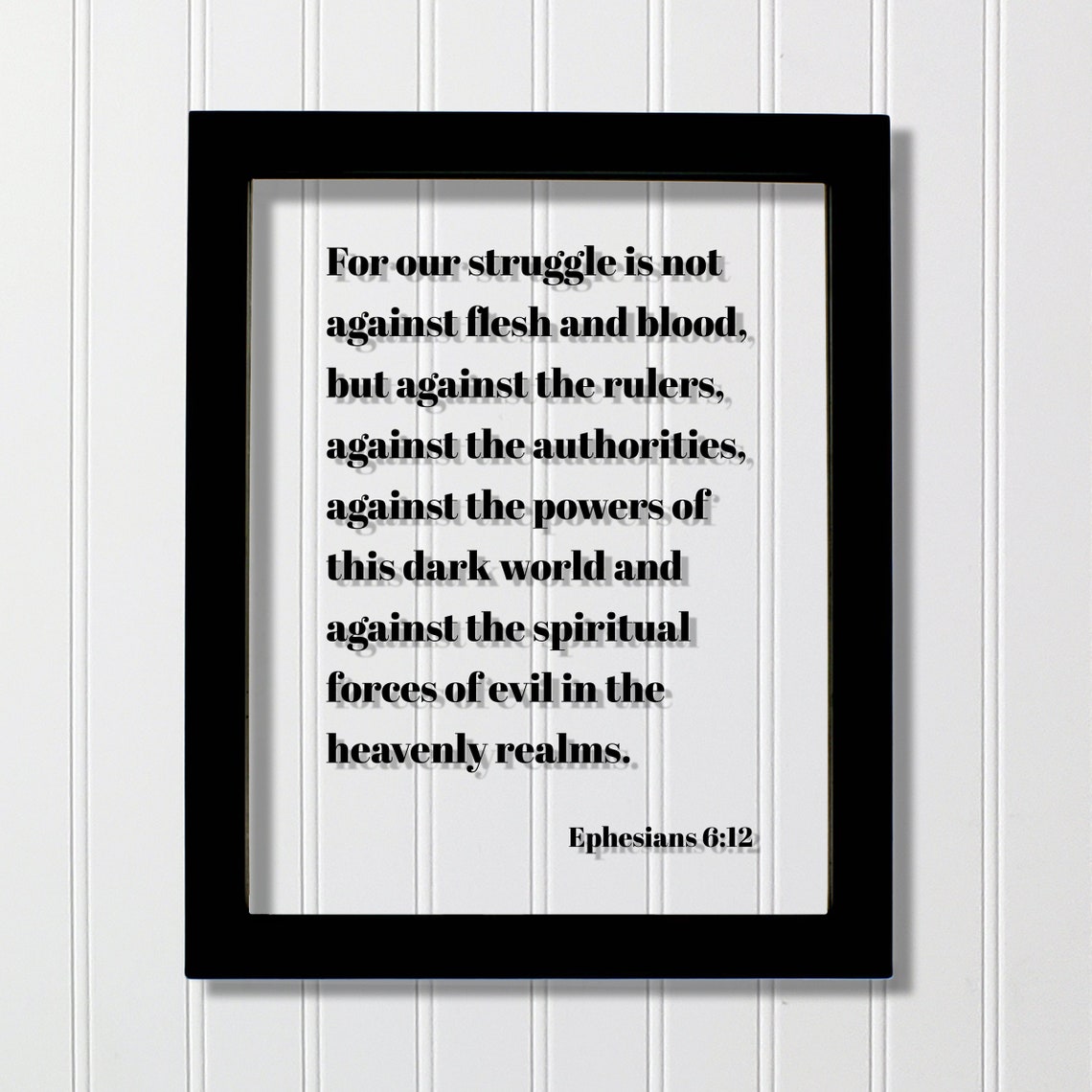 Ephesians 6:12 Spiritual Warfare Bible Verse Scripture Poster