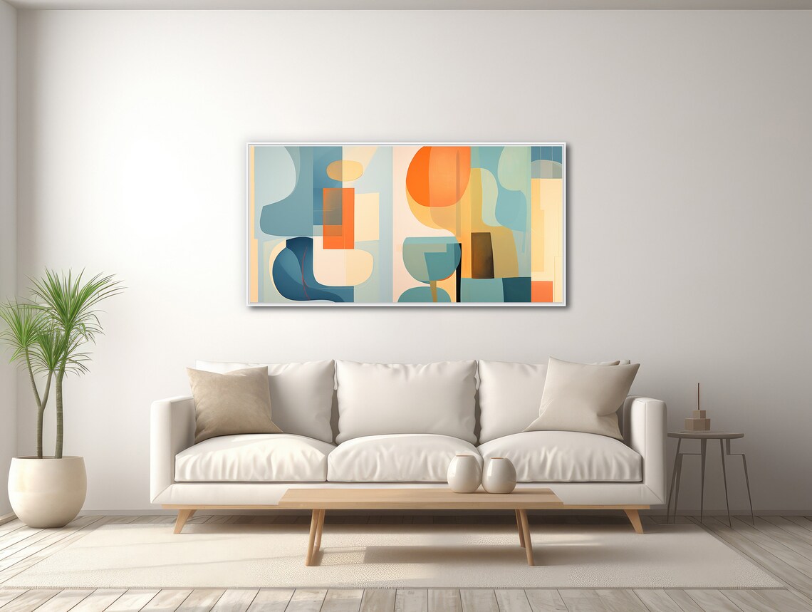 Mid-Century Modern Geometric Abstract Art Print - Image 3
