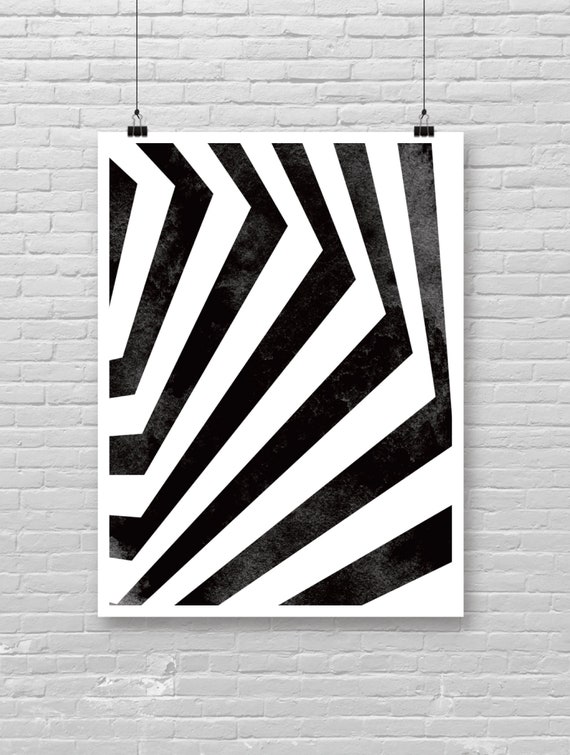 Optical Illusion Abstract Art Print Hypnotizing Psychedelic Poster Black And White Contemporary 33