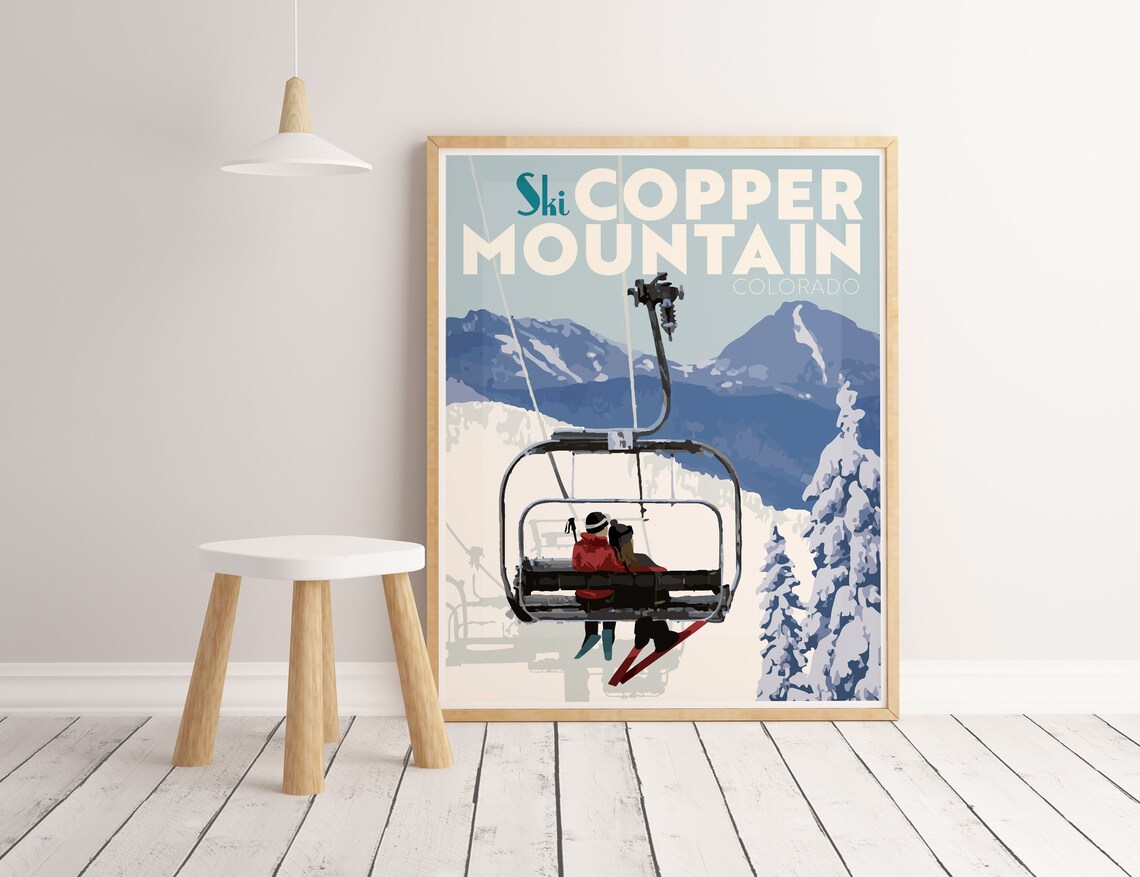 Copper Mountain Colorado Travel Poster Art Print