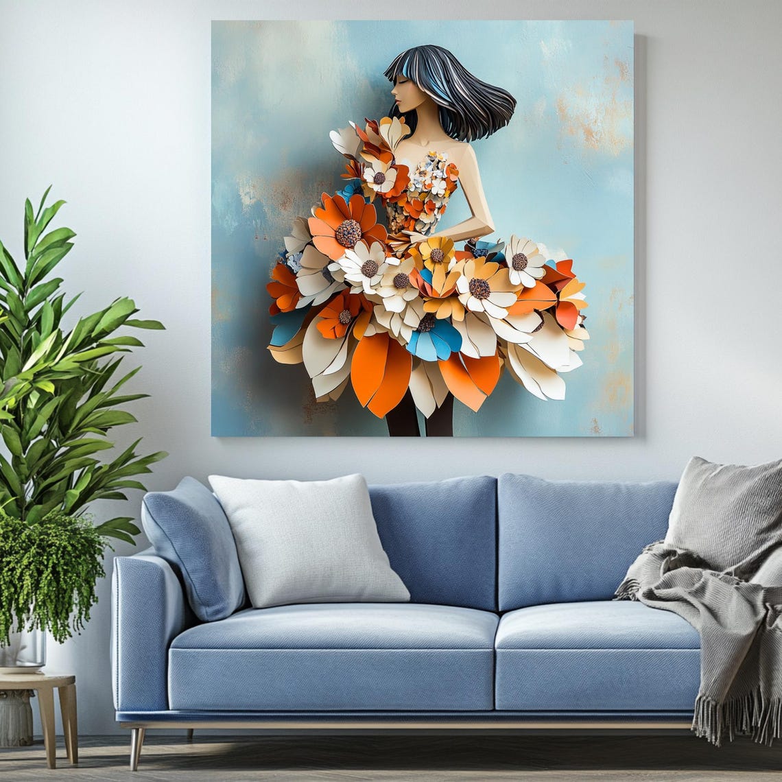 Flower Girl Botanical Nursery Art Print - Image 2