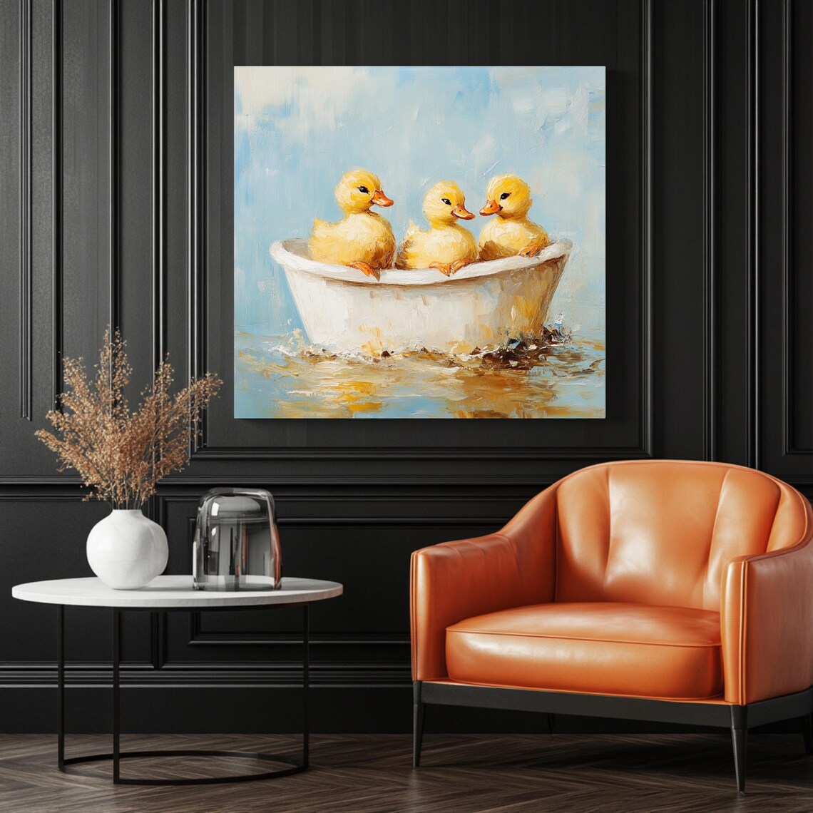 Three Ducks In Bathtub, Bathroom Nursery Decor - Image 3