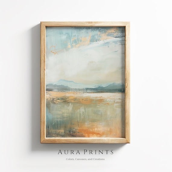 Vintage Abstract Summer View Of National Parks Cottage Wall Art 0424