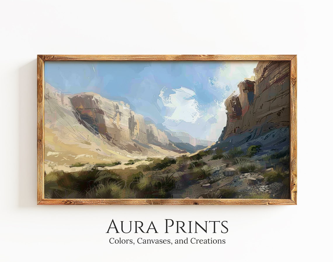 Zion Canyon Utah Desert Cliffs Golden Light Landscape Art Poster