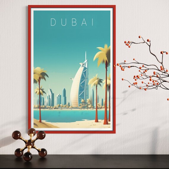 Illustration Dubai I Poster Emirates Burjalarab