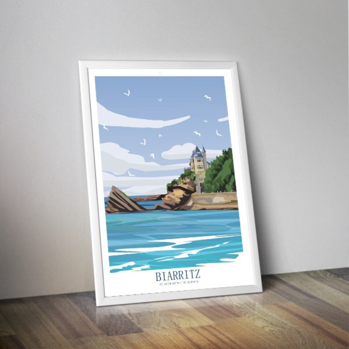 Illustration Poster Biarritz I Basque Country France