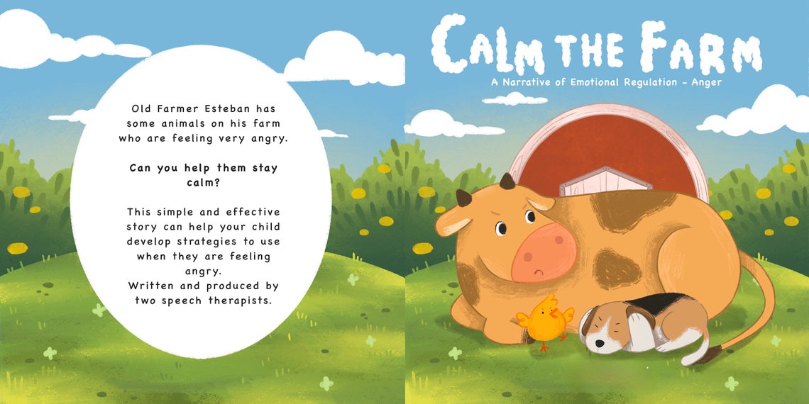 Calm the Farm Cow and Farm Friends Kids Book Cover Art Poster