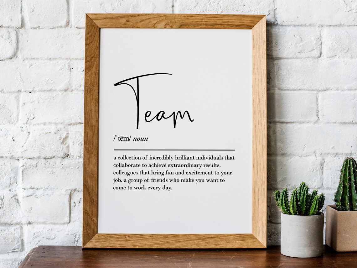 Team Definition Wall Art Print, Coworker Farewell Gift - Image 2