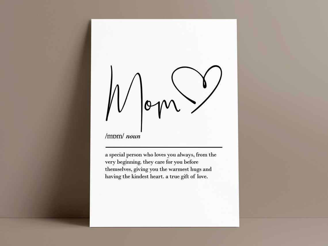 Mom Definition Art Print, Gift From Daughters - Image 2