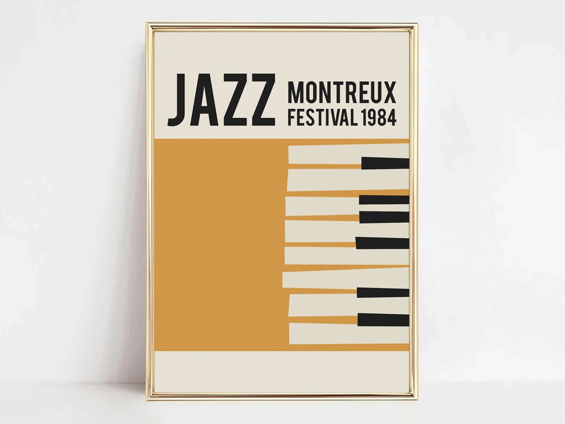 Jazz Poster, Retro Mid-Century Modern Art Print