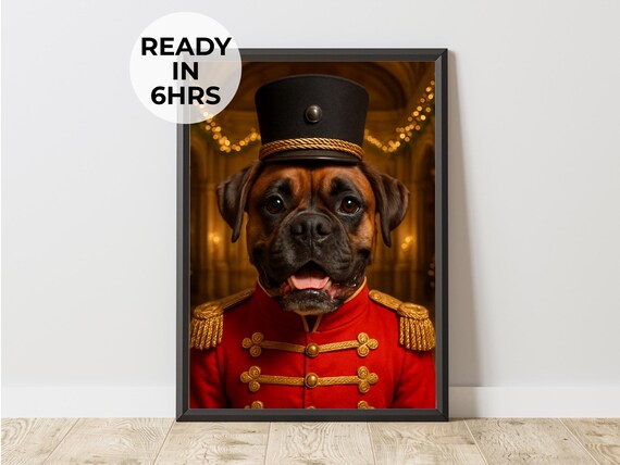 Nutcracker Pet Portrait, Funny Christmas Gift