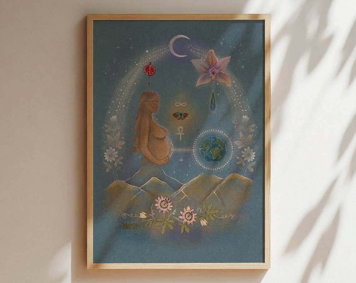 Bearth Visionary Art Print, Motherhood Pregnancy Art