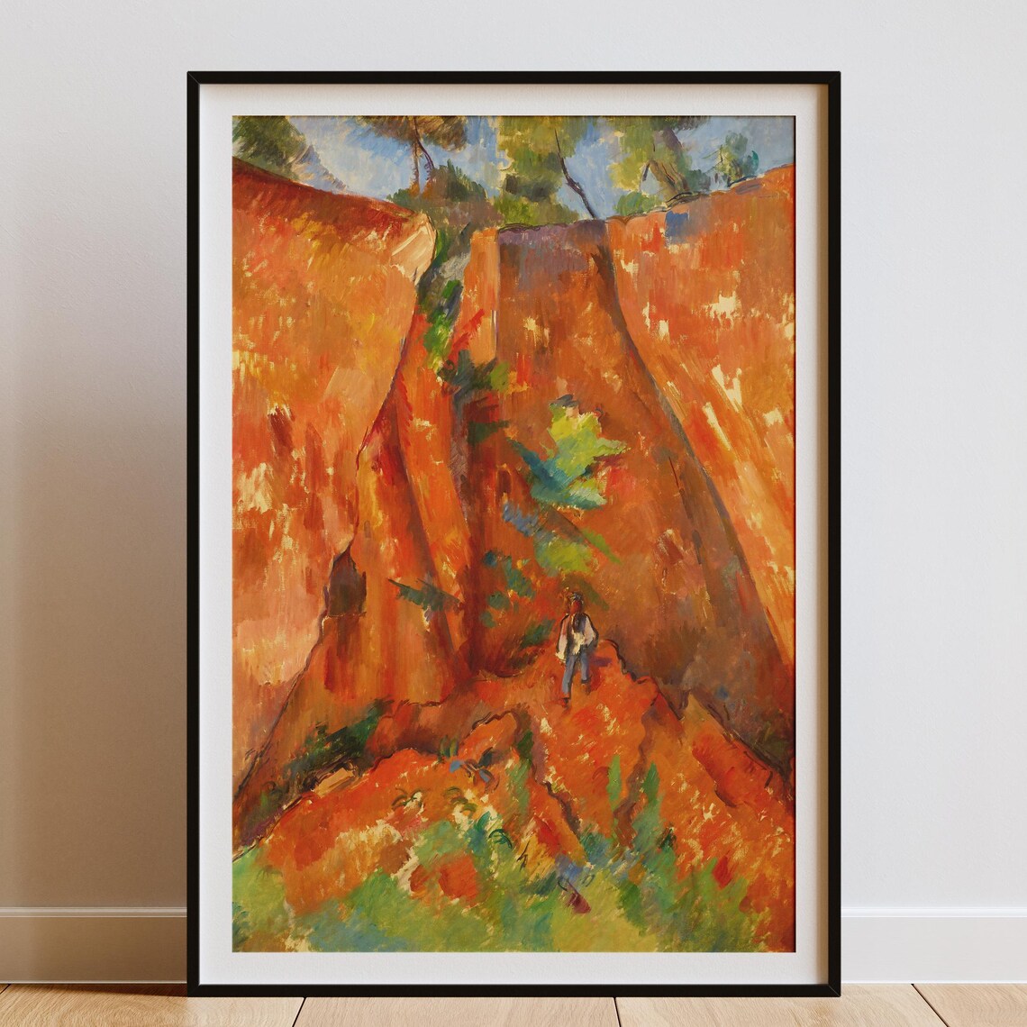 In The Bibmus Quarry Paul Cezanne Vintage Art Print