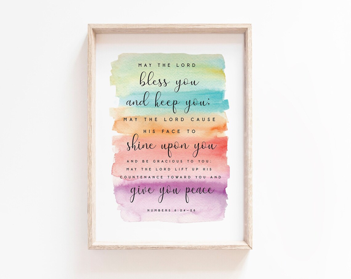 May The Lord Bless You, Numbers 6:24 Art Print