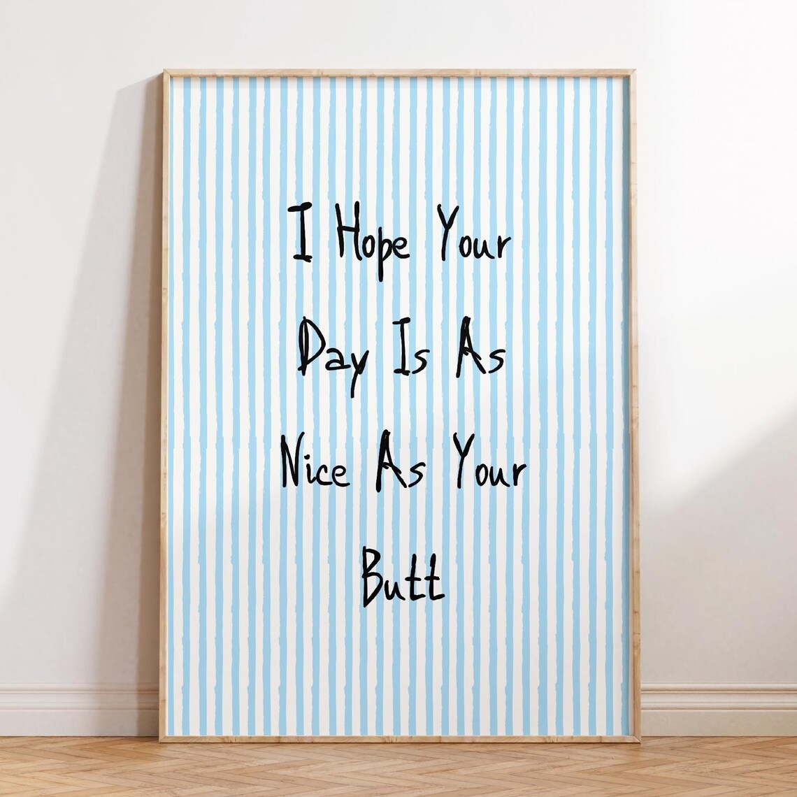 Blue Bathroom Wall Decor Humorous Posters Funny Print Cute Poster Trendy Typography Dopamine Pink Art