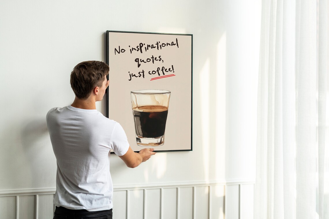 Good Morning Coffee Poster, Trendy Kitchen Quote - Image 2