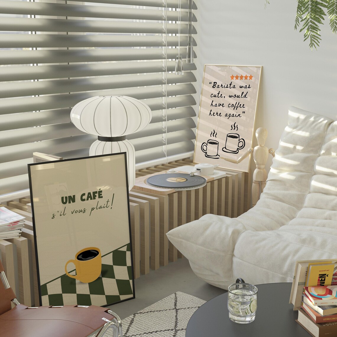 Un Cafe Sil Vous Plait Coffee Lover Gift Poster - Image 2