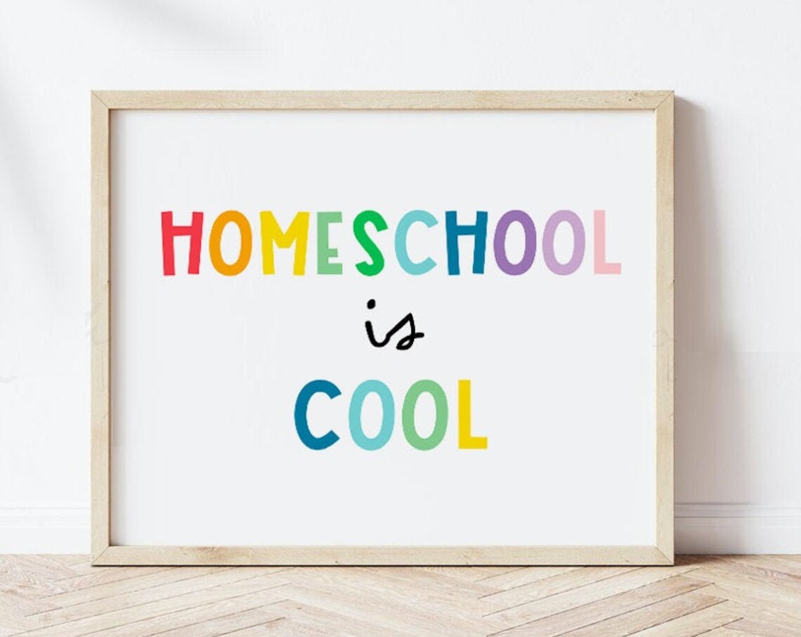 Homeschool Kids Posters, Classroom Room Decor Art Print