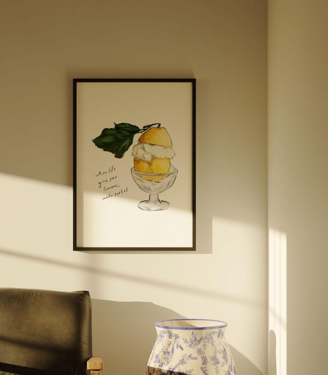 Lemon Sorbet Sweet Treat Art Print - Image 3
