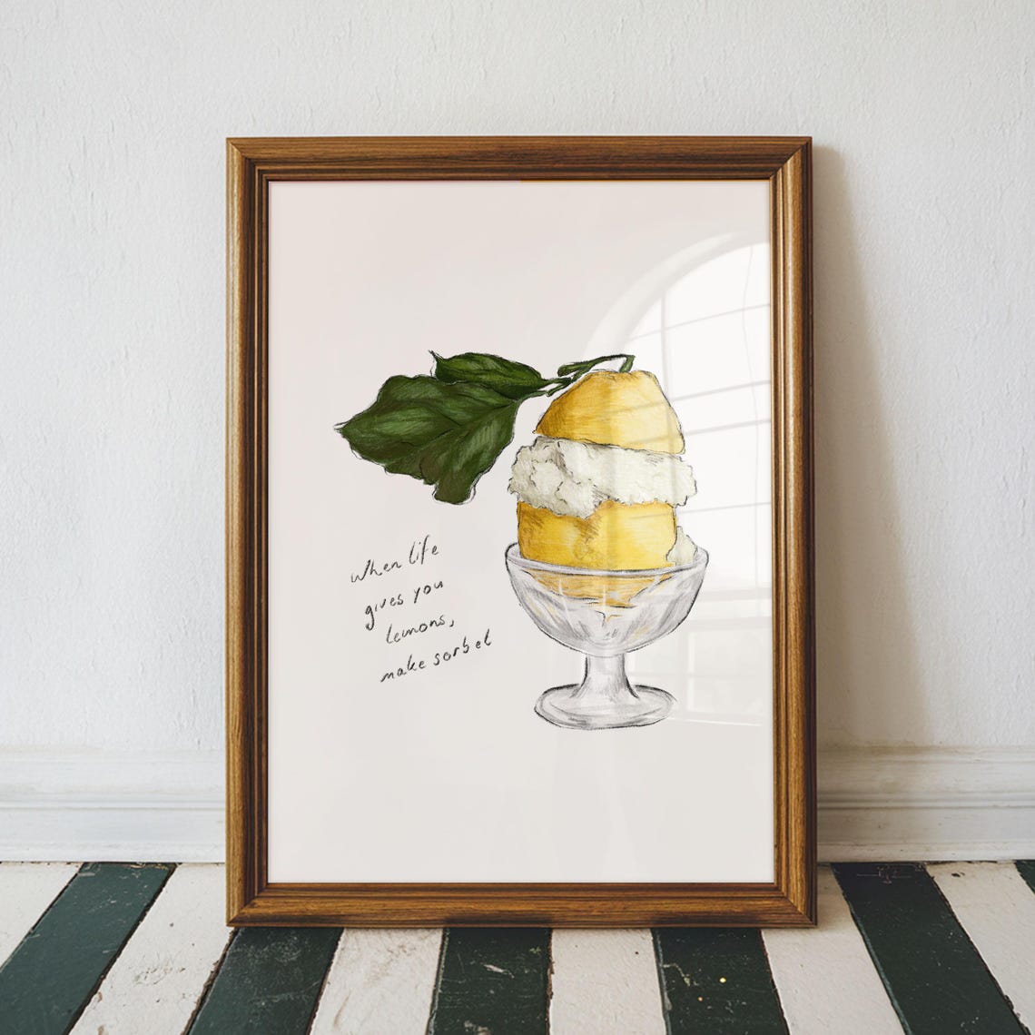Lemon Sorbet Sweet Treat Art Print