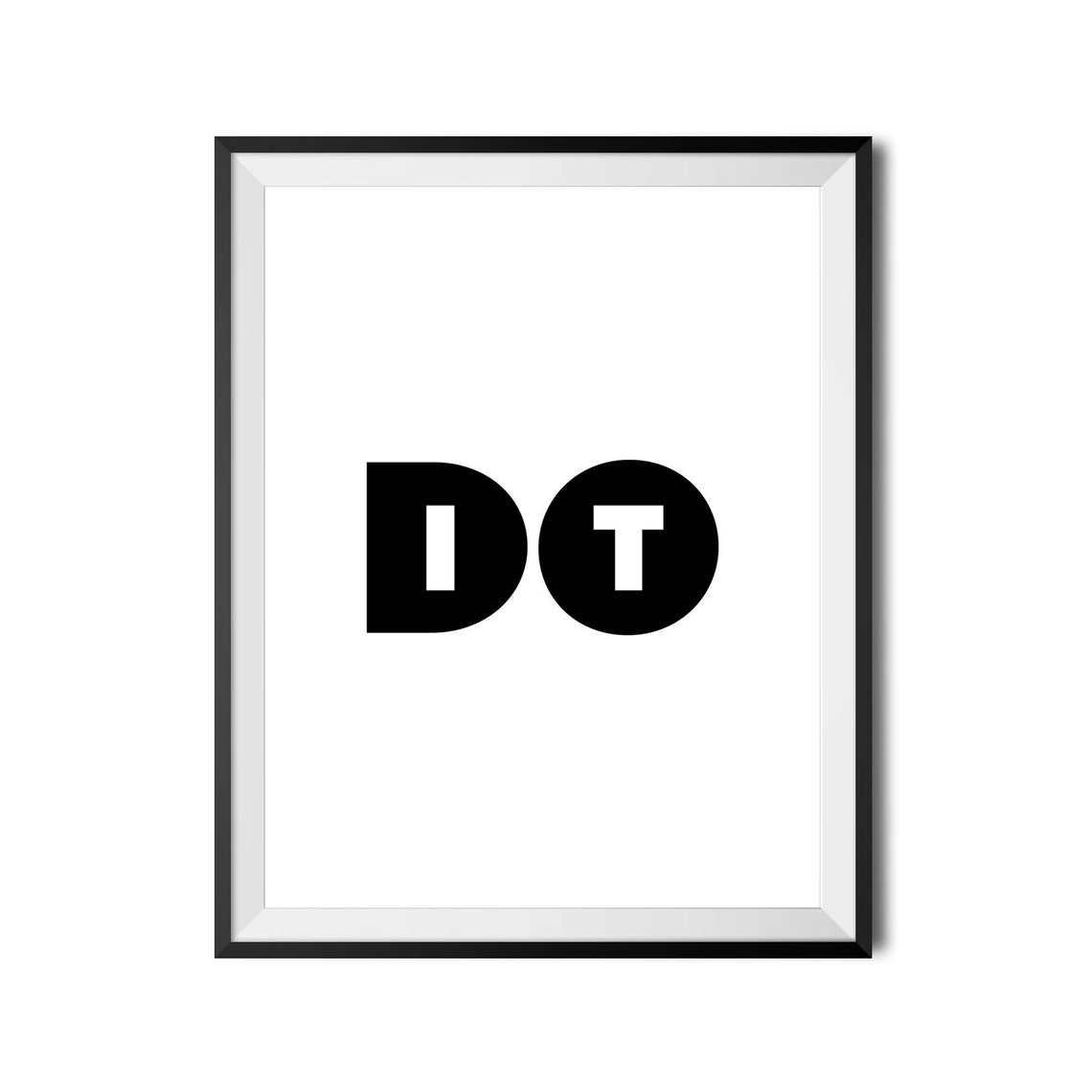 Do It Bold Geometric Lettering Minimalist Motivational Wall Art - Image 3