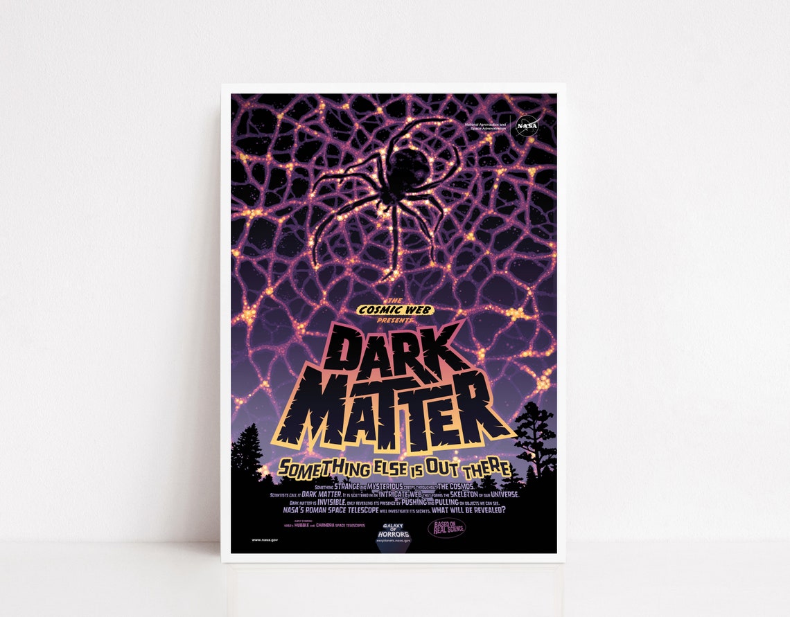NASA Dark Matter Cosmic Web Spider Galaxy Of Horrors Space Poster