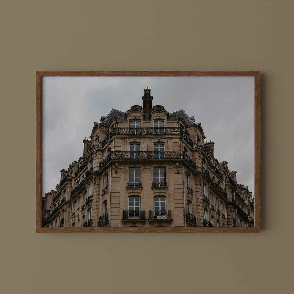 Paris Haussmann Building Wrought Iron Balconies Architecture Photo Poster