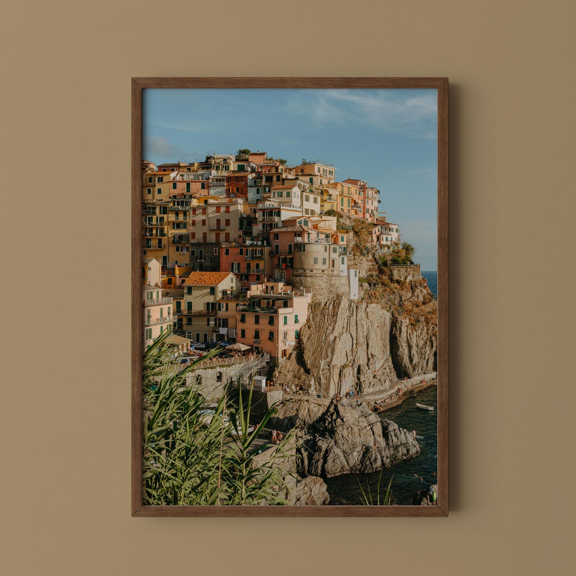 Manarola Cinque Terre Italy Colorful Cliffside Village Seaside Poster