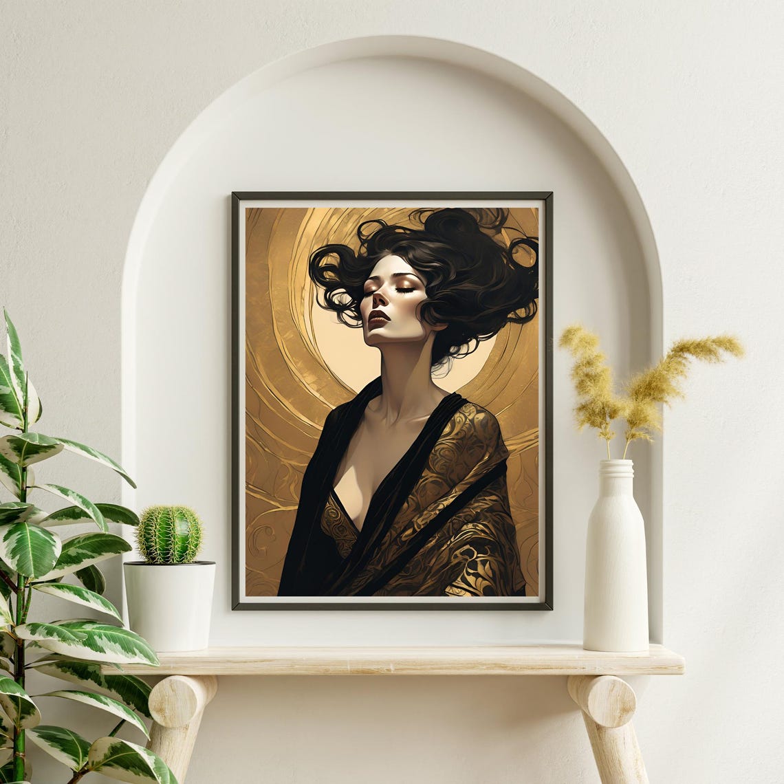 Silent Glow, Modern Art Nouveau Klimt Style - Image 4