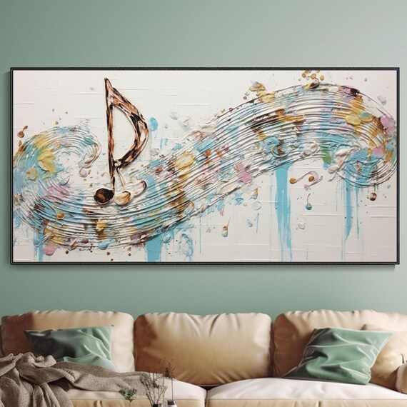Abstract Music Oil Painting, Modern Art Print