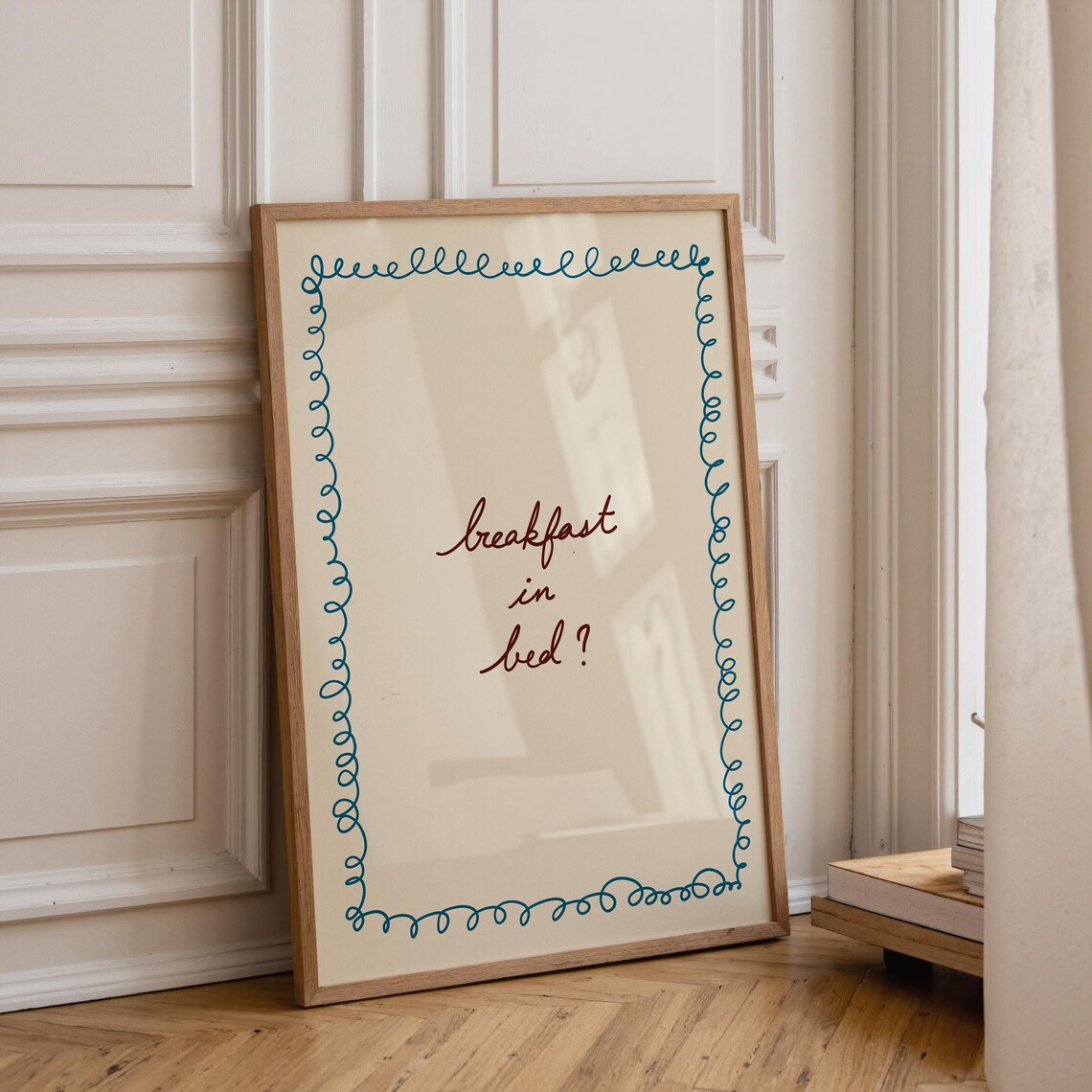 Breakfast In Bed, Minimalist Poster Print