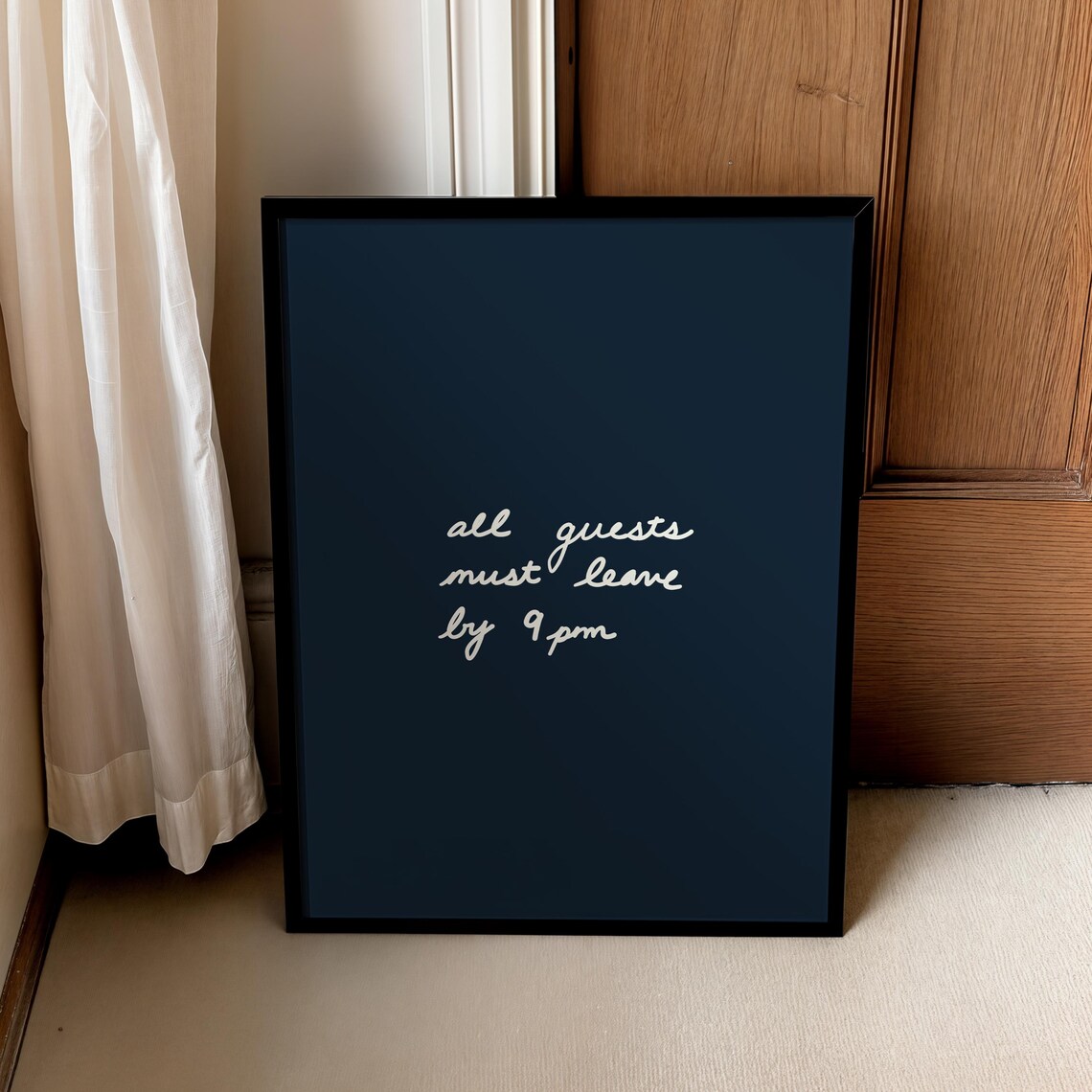 Funny Goodbye Print, Quote Wall Art Print