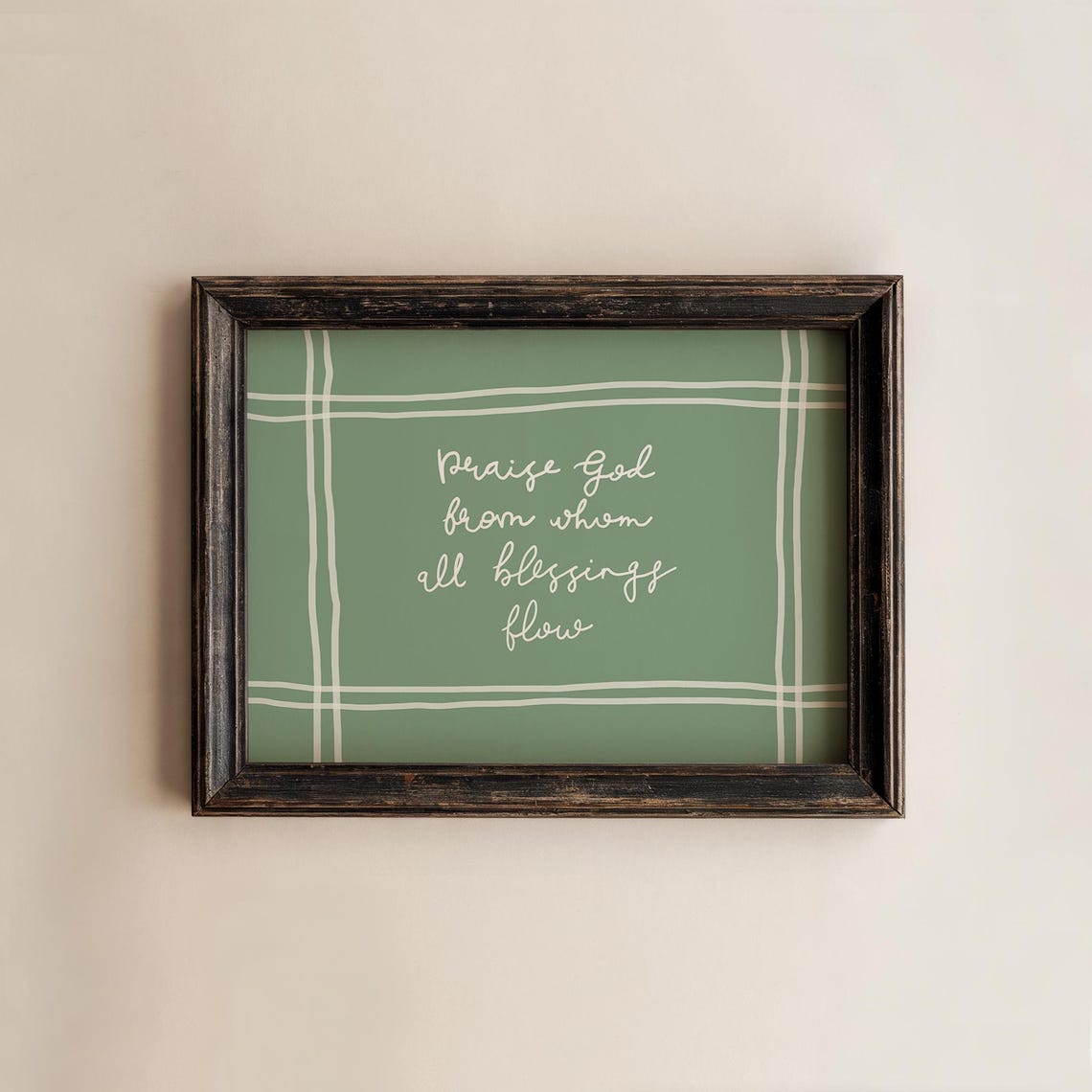 Christian Home Decor Print, Praise God Minimalist Art