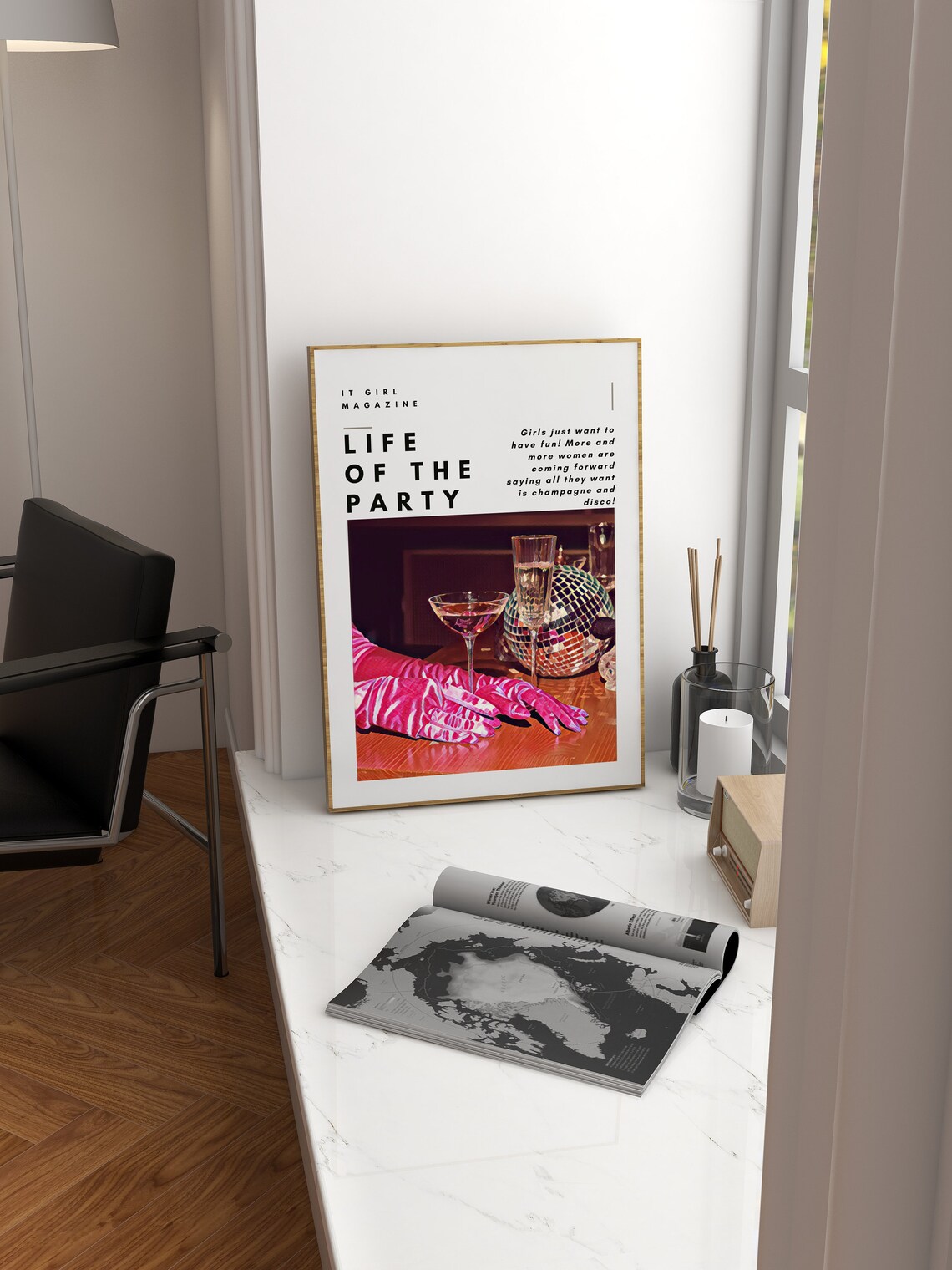 Life Of The Party Cocktail Disco, Retro Art Print - Image 4