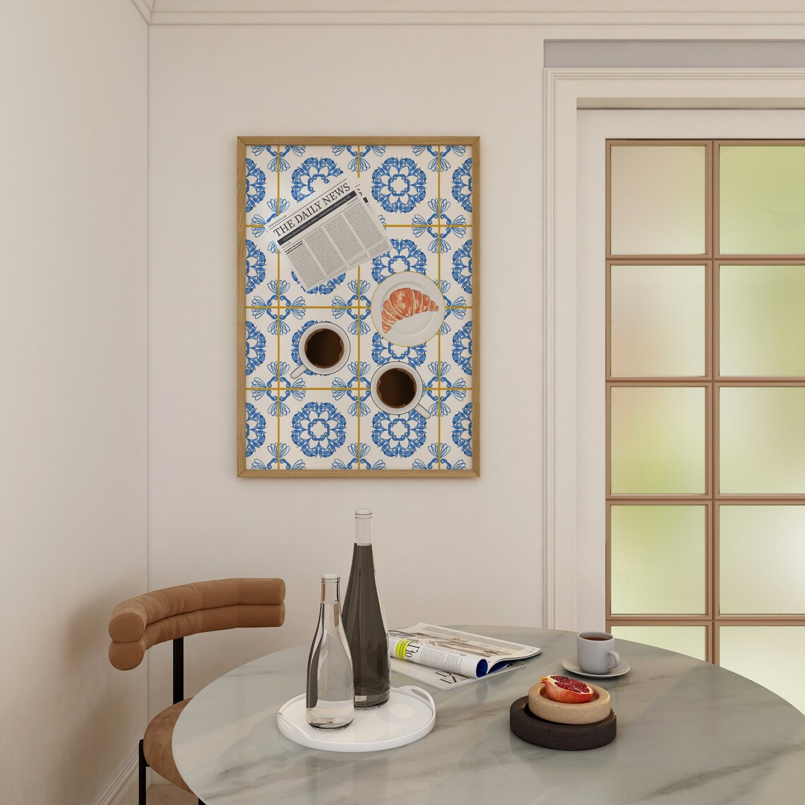 Vintage Style Italian Tile Coffee Wall Art Print - Image 3