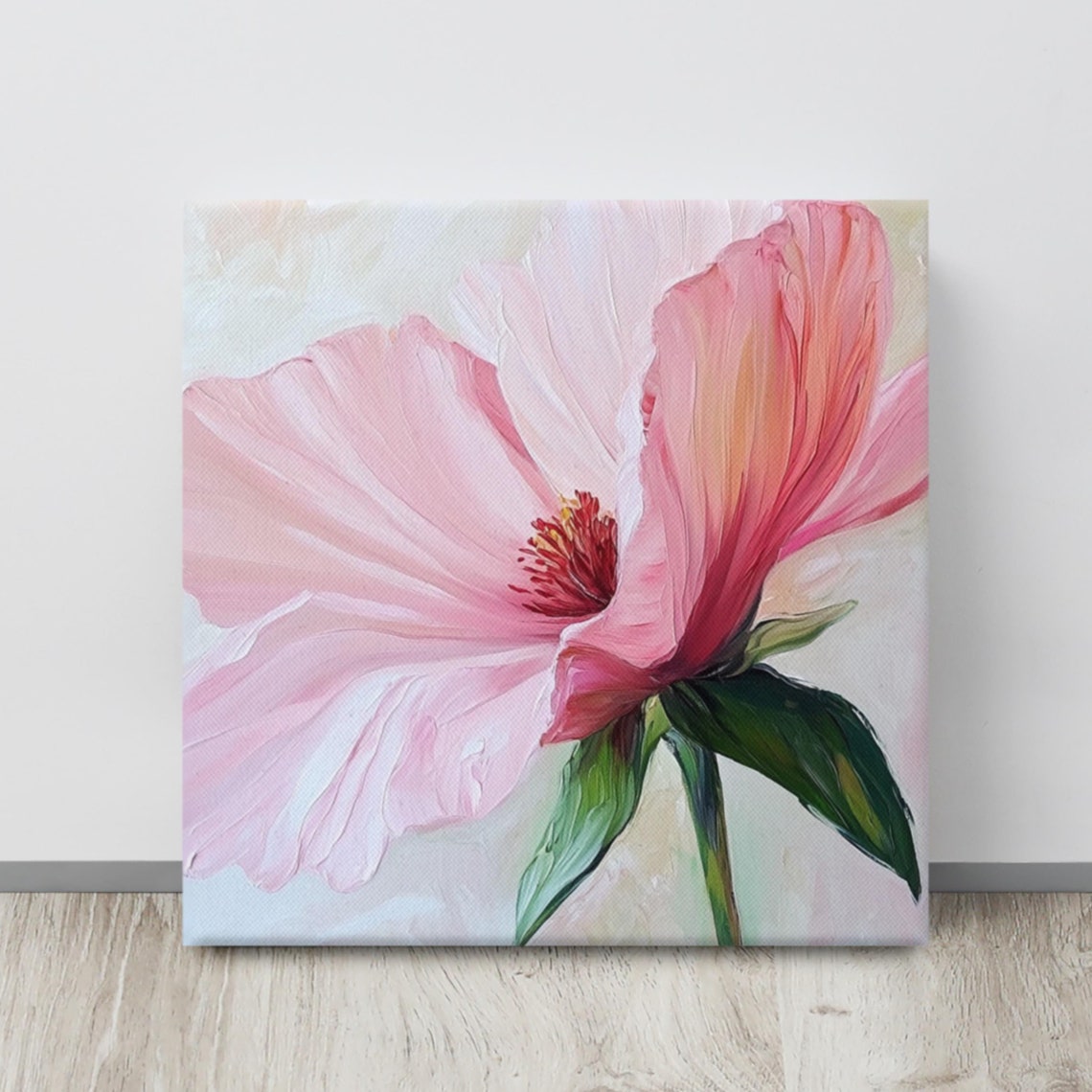 Pink Flower Wall Art Flower Painting Print Pink Flower Art Nature Wall Art Flower Wall Art Living Room Art