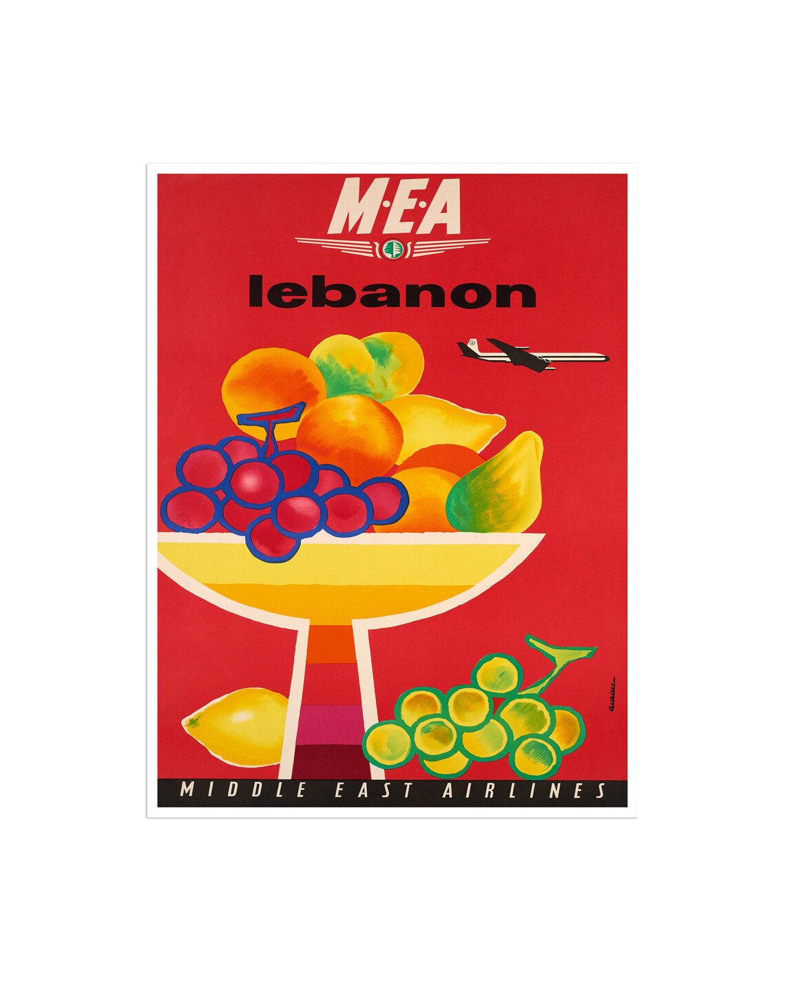 Lebanon Vintage Travel Poster, Home Decor Art Print